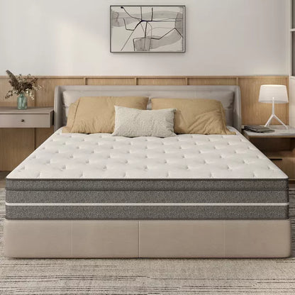 CHEVNI 12-14 Inch Mattress in a box Hybrid Spring Memory Foam Medium Firm
