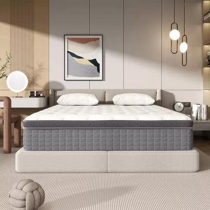 CHEVNI 10/12/14 Inch Mattress in a box Hybrid Spring Memory Foam Medium Firm