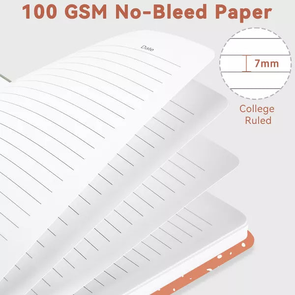 Belatt Lined Spiral Journal Notebook, A5 College Ruled Notebook for Journaling, Note-Taking, and Daily Planning, Durable Hardcover with Elegant Design