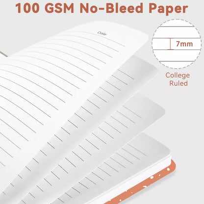 Belatt Lined Spiral Journal Notebook, A5 College Ruled Notebook for Journaling, Note-Taking, and Daily Planning, Durable Hardcover with Elegant Design