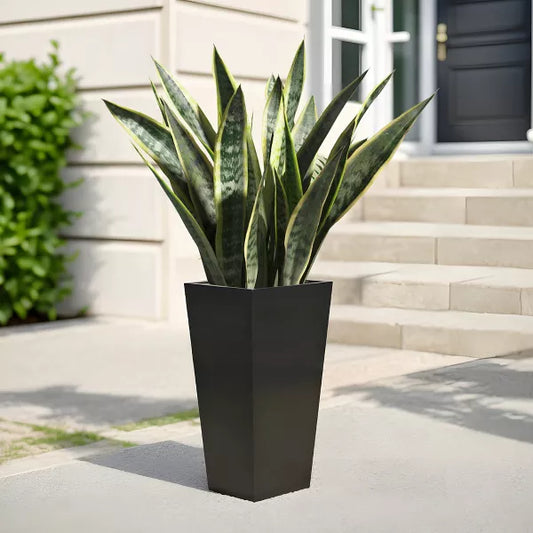 Wooakway Outdoor/Indoor/Decor/Garden Large Tall Metal Planter Pots Planter Boxes Cachepots Nursery Pots
