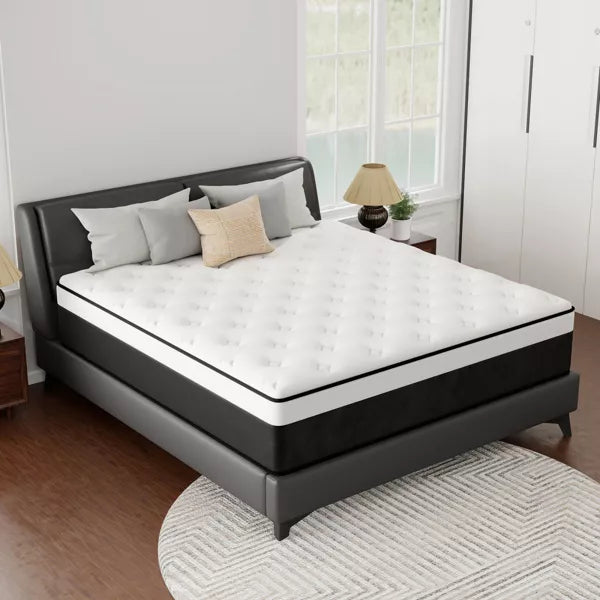 CHEVNI 10/12/14 Inch Mattress in a box Hybrid Spring Memory Foam Medium Firm