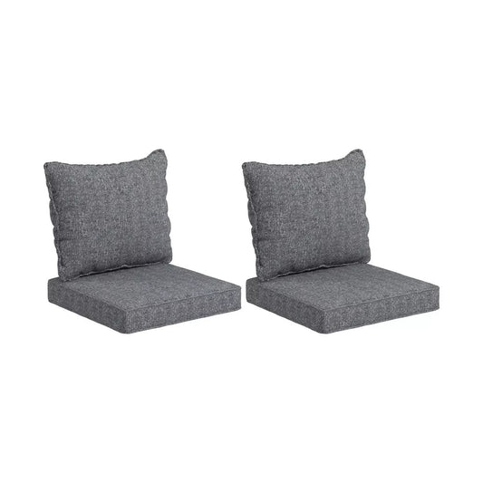 Resenkos Patio Chair Cushions, Outdoor Chair Pads,4 Patio Chair Cushions with Seat & Backrest, Fade Resistant Seat Replacement Cushion Set,