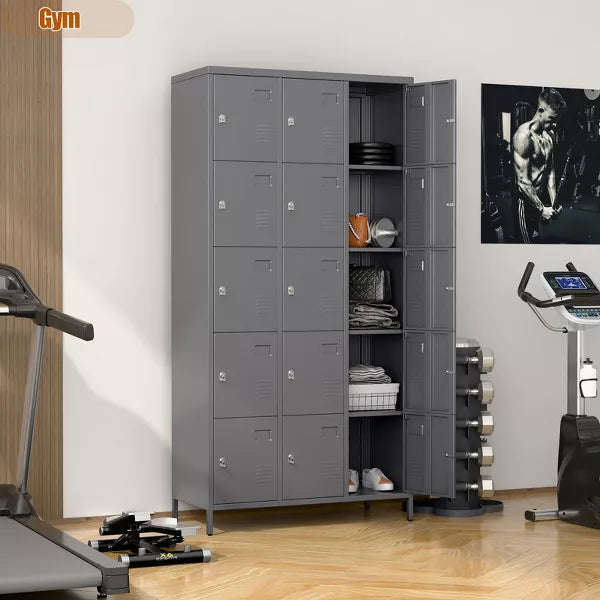 SUXXAN 15 Doors Metal Lockers for Employees School Office Gym Home lockers Storage, Assembly Required