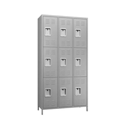 SUXXAN Metal Lockers for Employees School Office Gym Home lockers Storage,9 Doors Lockers with 18 Hooks,Assembly Required