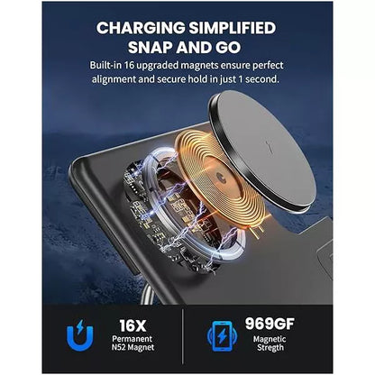 GreenEver Wireless Charger Stand 3 in 1 Magnetic Charging Station for iPhone 14-12 Pro Max/Mini/Plus for A-pple Watch Ultra/8-2/SE AirPods Pro/3/2
