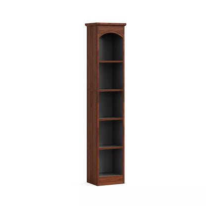 Resenkos Bookshelf, Bookcase Standing Shelf Unts,70.9" Narrow Bookcase, 5-Tier Cube Bookshelf Display Rack with Storage,Walnut &