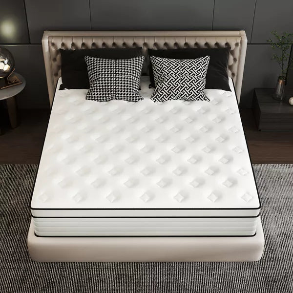 CHEVNI 12-14 Inch Mattress in a box Hybrid Spring Memory Foam Medium Firm