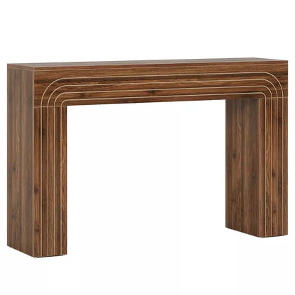 Resenkos Entryway Table, Console Sofa Table,55" Wood Console Table, Farmhouse Sofa Table Hallway Table Brown