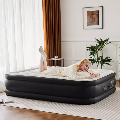 Dexmalle Queen Size Inflatable Air Mattress with Built-in Pump