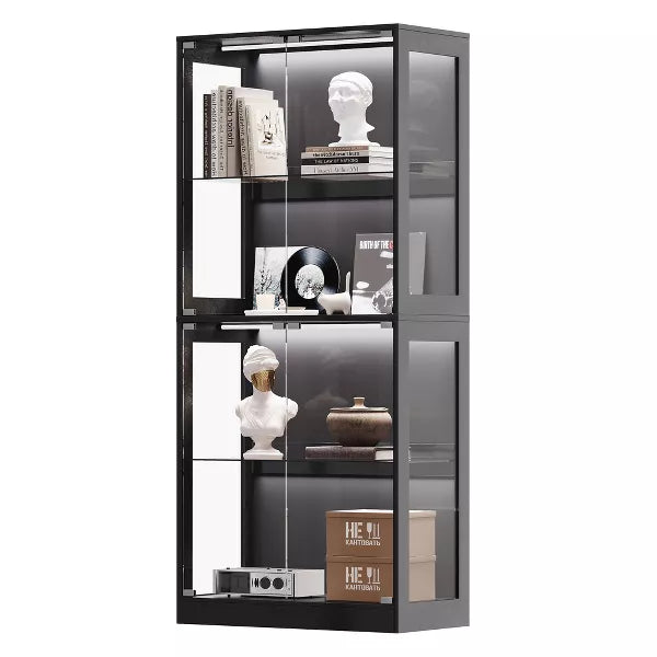 AMERLIFE RGB The Collector's Vault Figure Display Case With Dustproof Door For Collectibles