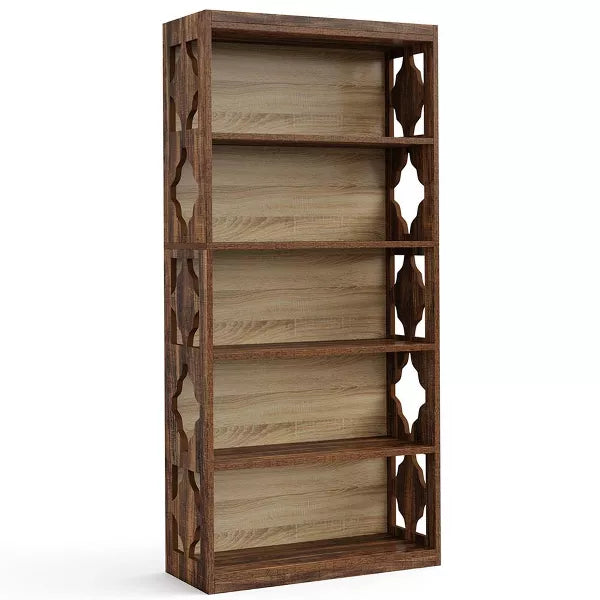 Resenkos Bookshelf, Bookcase Standing Shelf Unts,6-Tier Bookshelf, 70-Inch Wood Bookcase with Storage Shelves,Brown