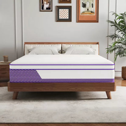 CHEVNI 12-14 Inch Mattress in a box Hybrid Spring Memory Foam Medium Firm