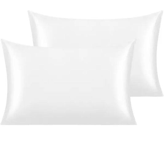 2 Pack Satin Pillowcases for Hair and Skin, Luxurious and Silky Pillow Cases with Envelope Closure - NTBAY