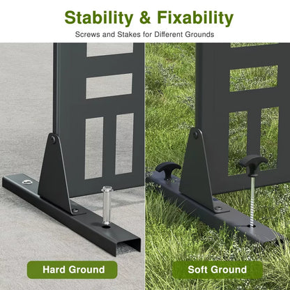 PexFix Outdoor Metal Privacy Screen Garden Fence in Streets Pattern