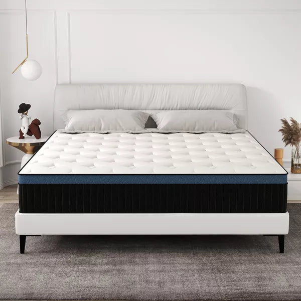 CHEVNI 12-14 Inch Mattress in a box Hybrid Spring Memory Foam Medium Firm