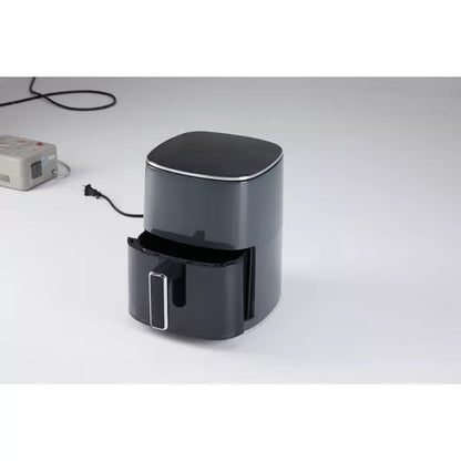 GreenEver Air Fryer 6 Quart Capacity with Window Square Air Fryer 12-in-1 Air Fry, Roast, Reheat, Dehydrate, Bake, Steam with 400F