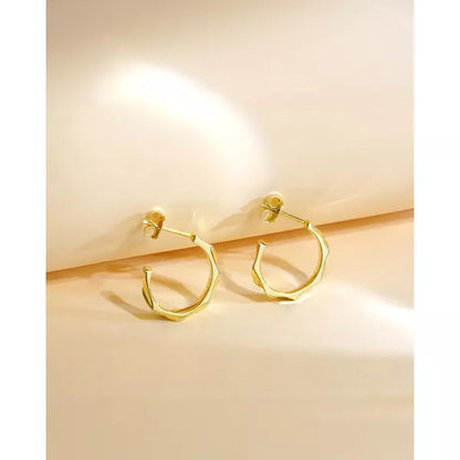 Molenia Gold Chunky Hoop Earrings for Women, 925 Sterling Silver 14K Gold Plated Huggie Earrings Jewelry Anniversary Christmas Birthday Gifts for Her