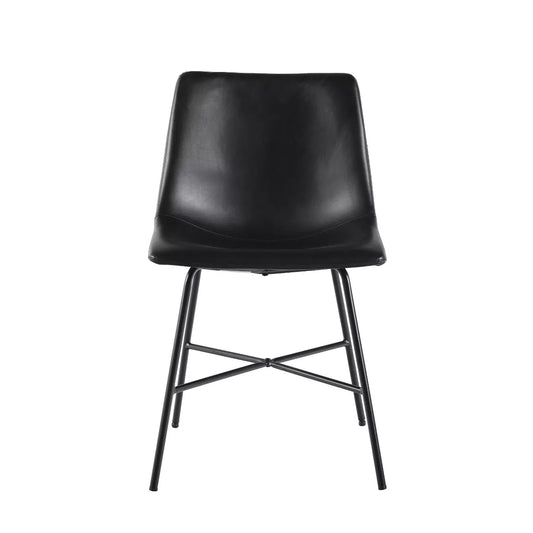 NicBex Dining Chairs Set of 2 PU Leather Barstools Chairs for Dining Table with Metal X Base Suitable for Kitchen, Home Bar