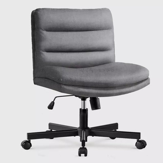 COMHOMA Armless Criss Cross Office Chair with Wheels, Adjustable Swivel Desk Chairs