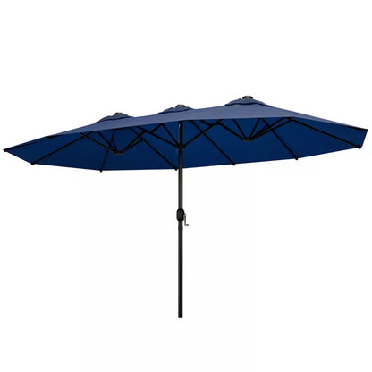 Sevobal Patio Umbrellas Double Sided Twin Patio Umbrella, Market Umbrella for Outdoor, Twin Umbrellla for Garden and Lawn, Blue, 181.1“*106.2"*94.5"