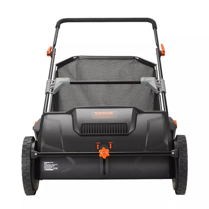 VEVOR Push Lawn Sweeper, 21inch Leaf & Grass Collector