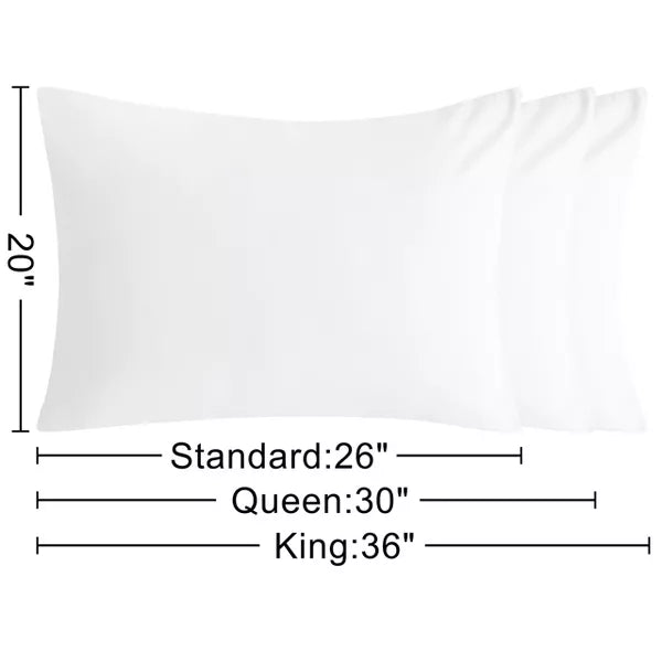 2 Pack Cotton Pillowcases, Breathable and Soft Bed Pillow Cases with Envelope Closure - NTBAY
