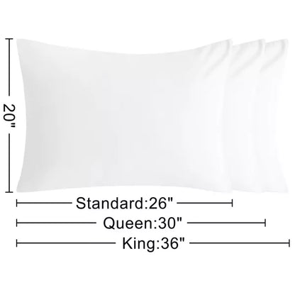2 Pack Cotton Pillowcases, Breathable and Soft Bed Pillow Cases with Envelope Closure - NTBAY