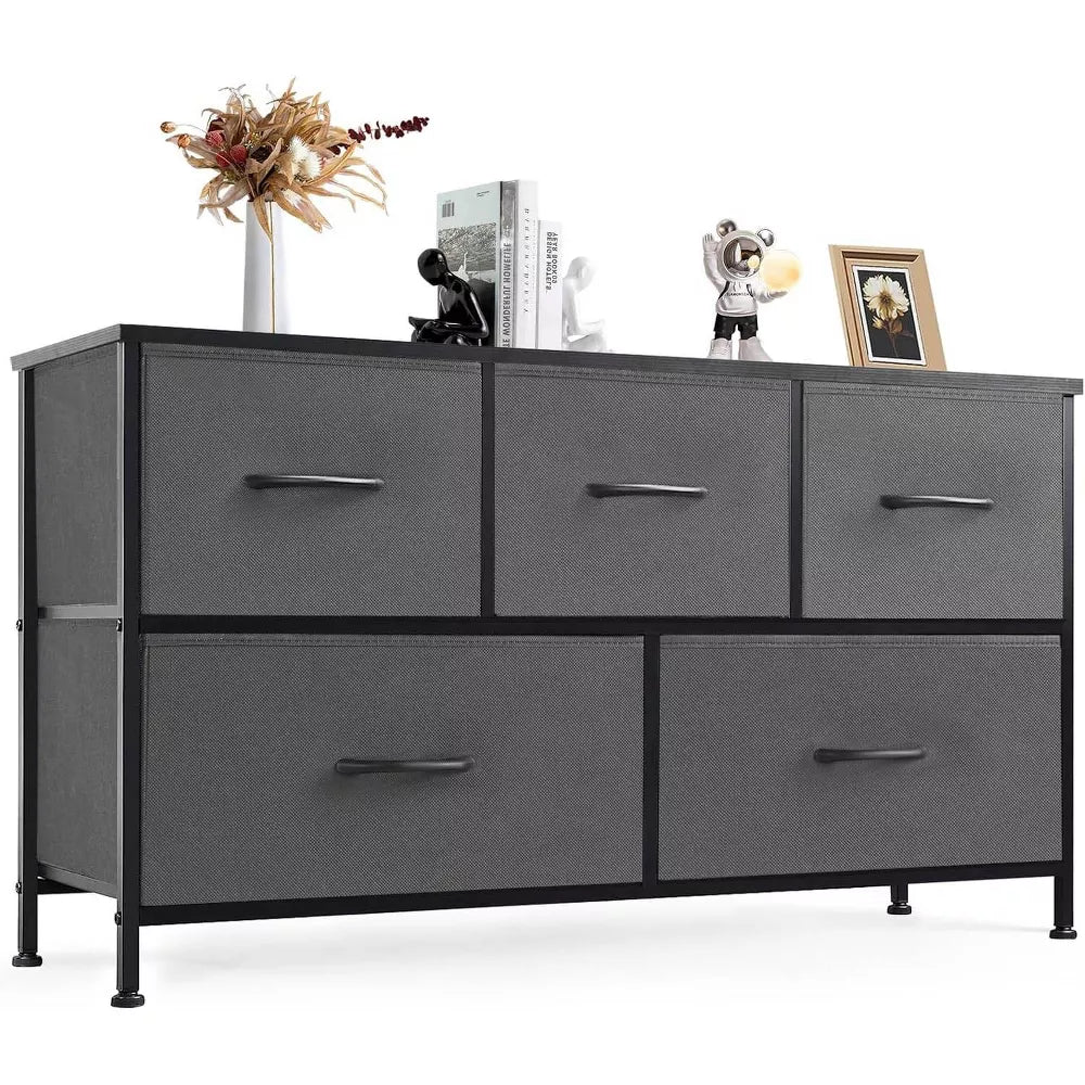 My Depot Dresser with 5 Fabric Drawers for Kids Bedroom, TV Stand