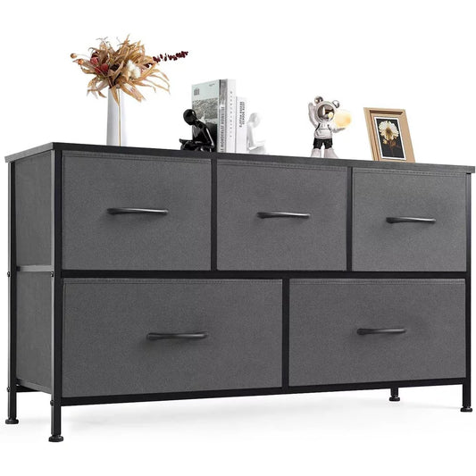 My Depot Dresser with 5 Fabric Drawers for Kids Bedroom, TV Stand