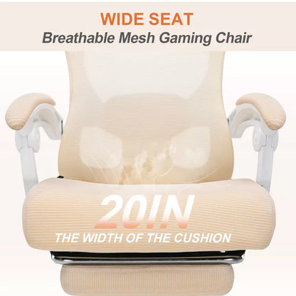 COMHOMA Mesh Office Chair, Ergonomic High Back Executive Chair with Adjustable Lumbar Support, Wide Seat