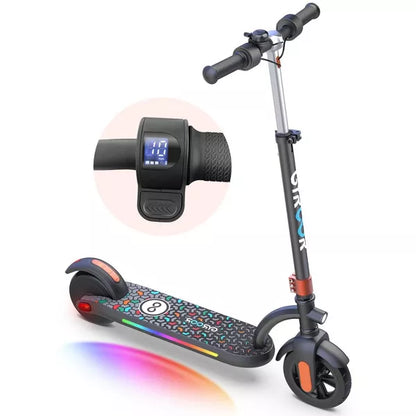 Mastgoal Electric Scooter for Kids,180W Motor 10mph Speed Electric Scooter with Adjustable Handlebar and LED Lights