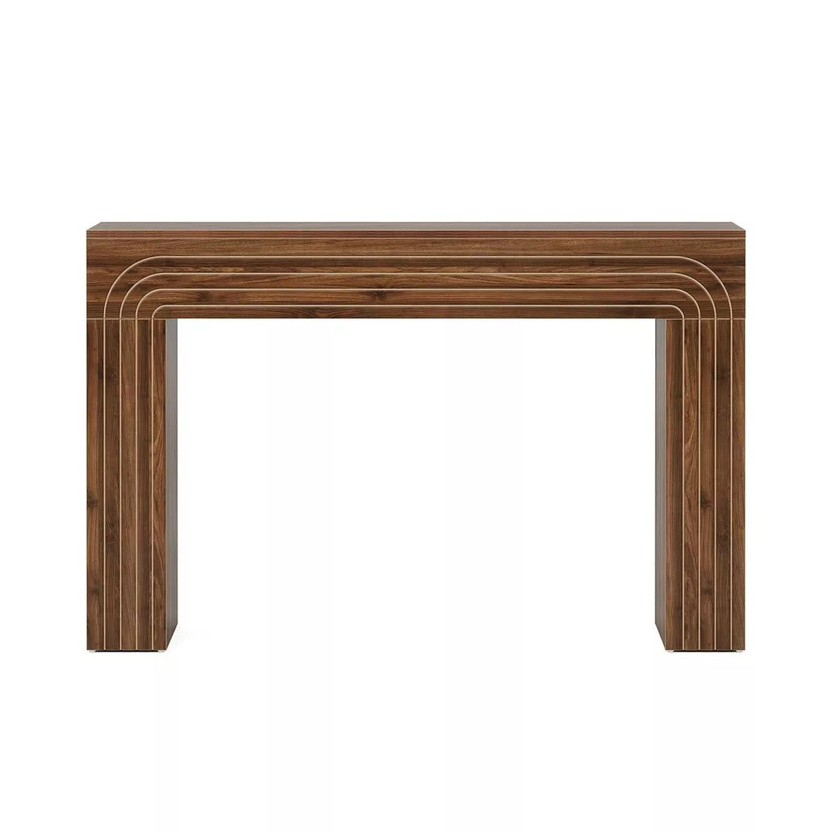 Resenkos Entryway Table, Console Sofa Table,55" Wood Console Table, Farmhouse Sofa Table Hallway Table Brown