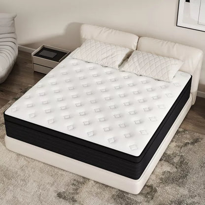 CHEVNI 10/12/14 Inch Mattress in a box Hybrid Spring Memory Foam Medium Firm