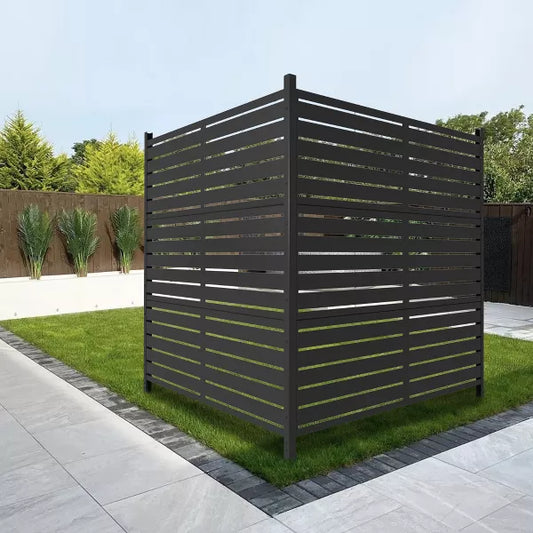 Wooakway 47 x 47 inch Outdoor Privacy Screen Fence Panels, No-Dig Fence Kit for Air Conditioner, Trash Can, Pool Equipment Enclosure