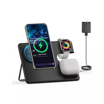 GreenEver Wireless Charger Stand 3 in 1 Magnetic Charging Station for iPhone 14-12 Pro Max/Mini/Plus for A-pple Watch Ultra/8-2/SE AirPods Pro/3/2