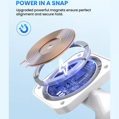 GreenEver 3 in 1 Magnetic Charging Stand Wireless Charger Station Foldable for iPhone 12-16 Pro Max Plus for Apple Watch 4-10 SE AirPods Pro 2/3/4