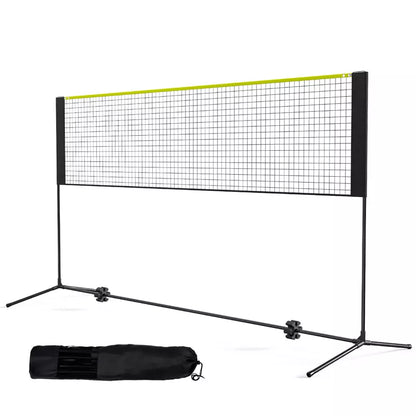 VEVOR Badminton Net, Height Adjustable Volleyball Net, 10ft Wide Foldable Pickleball Net, Portable Easy Setup Tennis Net Set with Poles, Stand