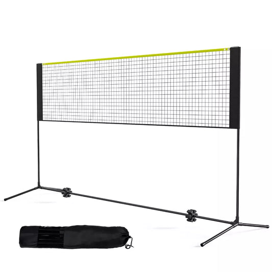 VEVOR Badminton Net, Height Adjustable Volleyball Net, 10ft Wide Foldable Pickleball Net, Portable Easy Setup Tennis Net Set with Poles, Stand