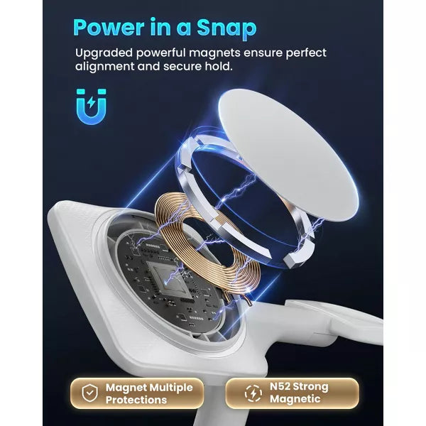 GreenEver Wireless Charging Station 3-in-1 Foldable Charger Phone Stand Charge for iPhone 12-16 Pro/Max/Plus for AirPods