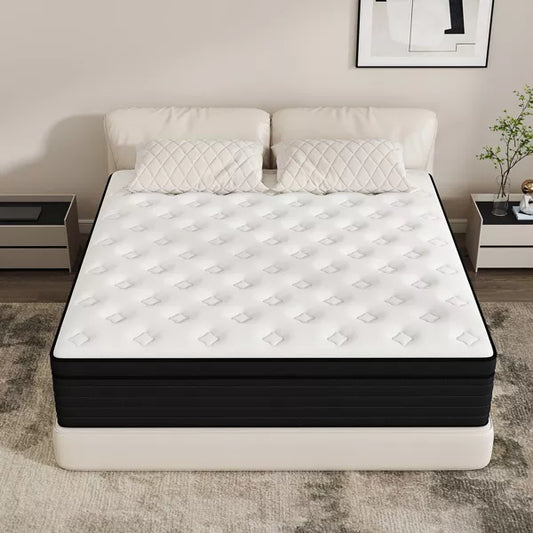 CHEVNI 10/12/14 Inch Mattress in a box Hybrid Spring Memory Foam Medium Firm