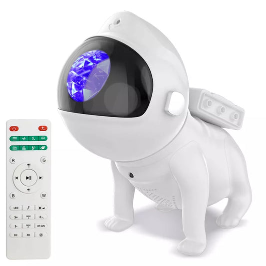 Rossetta Space Dog LED Galaxy Projector Night Lights: Modern Decor, No Assembly, Electric Hardwired