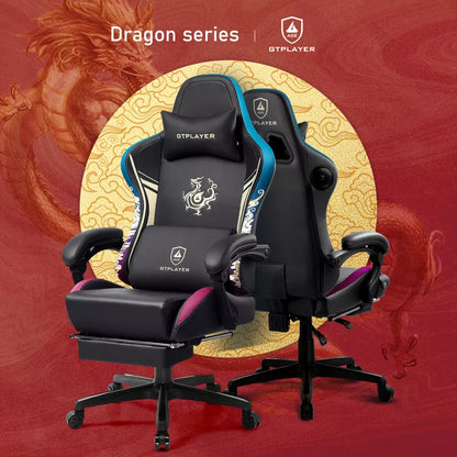 GTPLAYER Esports Gaming Chair with Bluetooth Speakers and Footrest, Dragon Series Video Game Chair