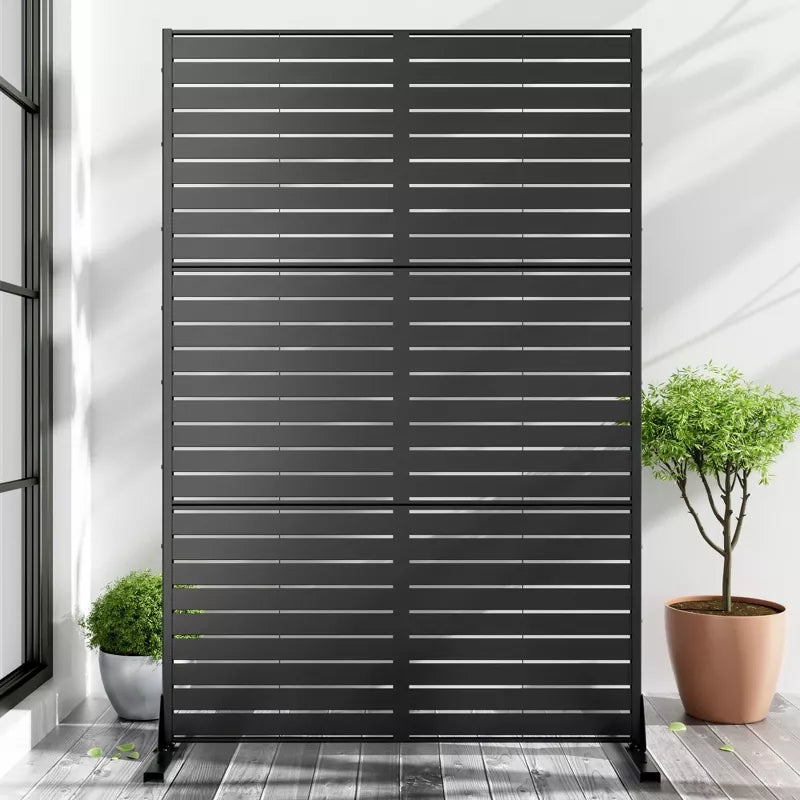 PexFix Outdoor Metal Privacy Screen Garden Fence in Louver Pattern