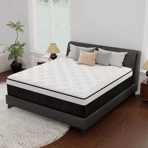 CHEVNI 10/12/14 Inch Mattress in a box Hybrid Spring Memory Foam Medium Firm