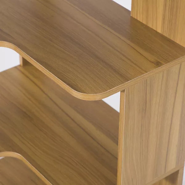 Resenkos Bookshelf, Bookcase Standing Shelf Unts,6-Tier Corner Bookshelf, 64.96" Corner Bookcase with Anti-Drop Panel,White