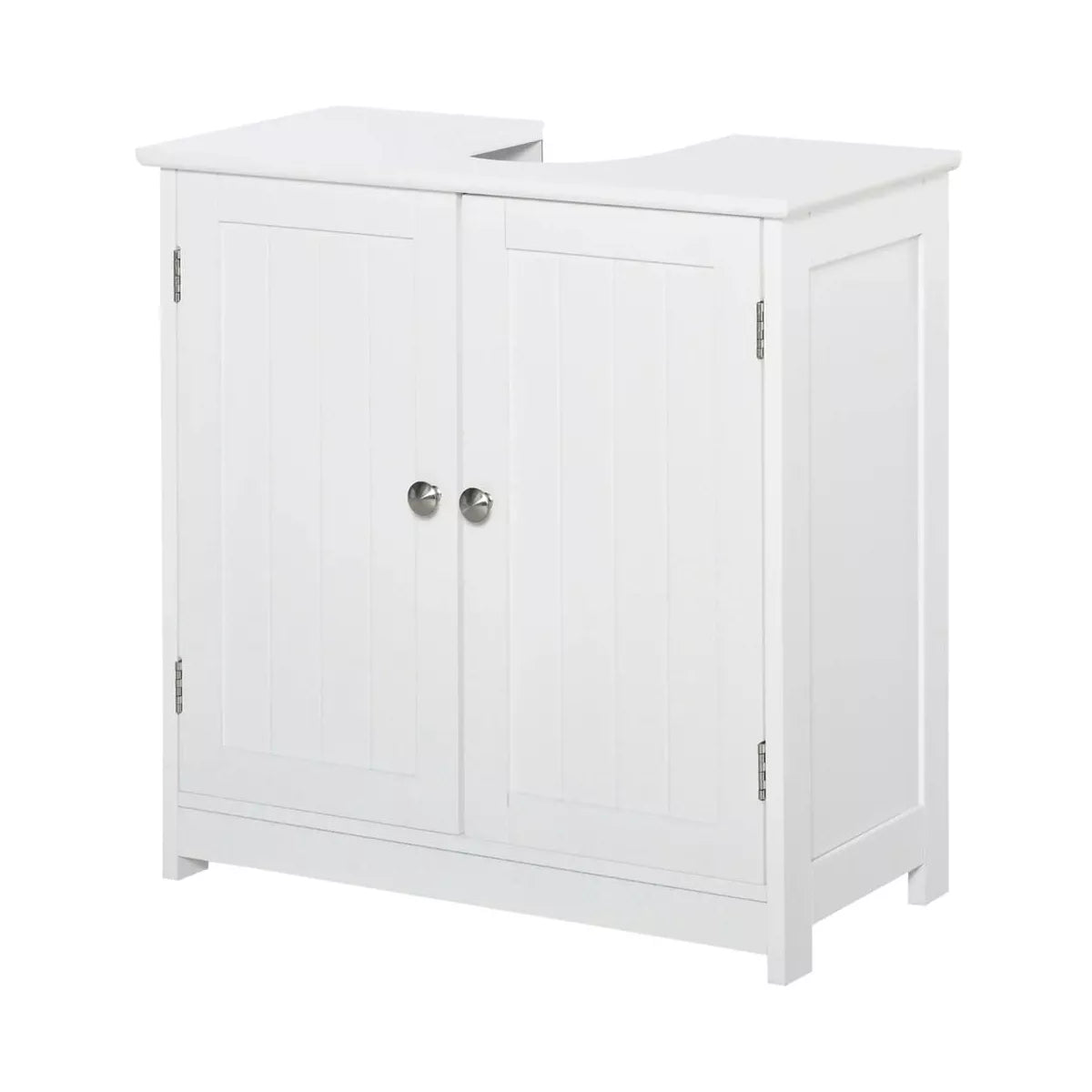 Resenkos Toilet Storage Cabinet, Bathroom Storage Cabinet,Bathroom Sink Cabinets with U-Shape Cut-Out and Adjustable Internal Shelf, White