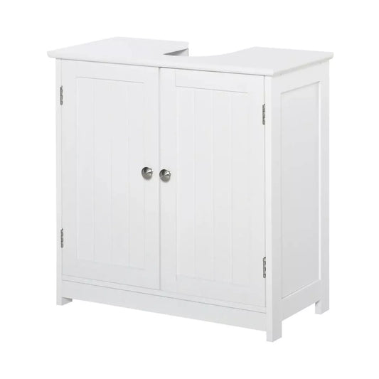 Resenkos Toilet Storage Cabinet, Bathroom Storage Cabinet,Bathroom Sink Cabinets with U-Shape Cut-Out and Adjustable Internal Shelf, White