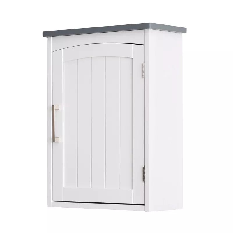 VANIRROR Small Wall Bathroom Cabinet, Medicine Cabinet Organizer With Single Door for Bathroom, Kitchen, Living Room, White