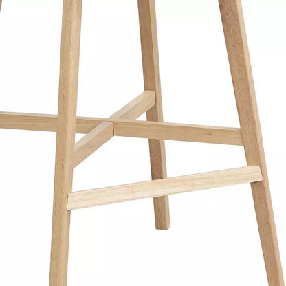 Resenkos Counter Bar Stools, Counter Stool,Wooden Bar Chairs Set of 2, Counter Height Stool with Backrest and Footrest,Oak Brown